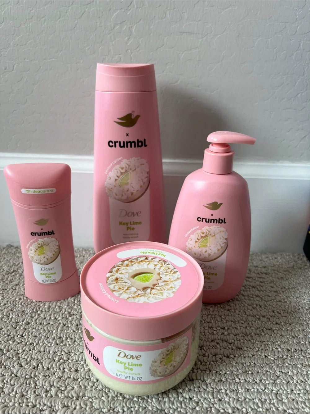 Dove Crumbl Bundle Bodywash hand soap body scrub deodorant NEW $35